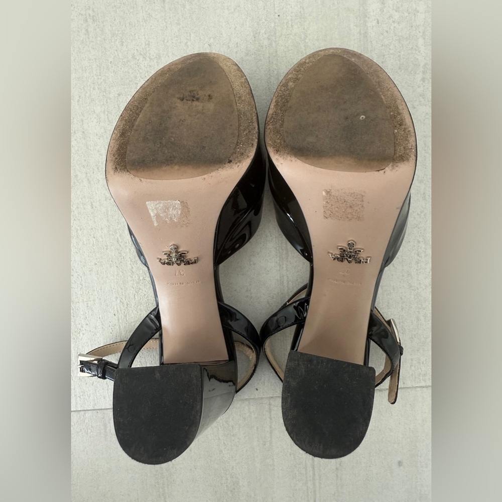 Prada Black High Platform Sandals size 37 - Picture 6 of 6